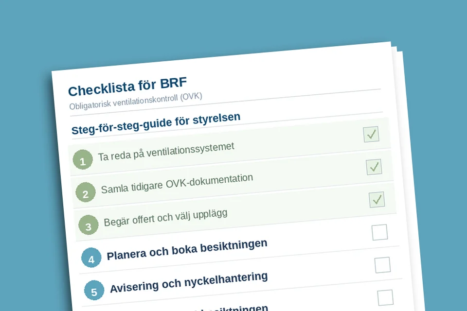 OVK checklista BRF – så genomför ni OVK smidigt och strukturerat