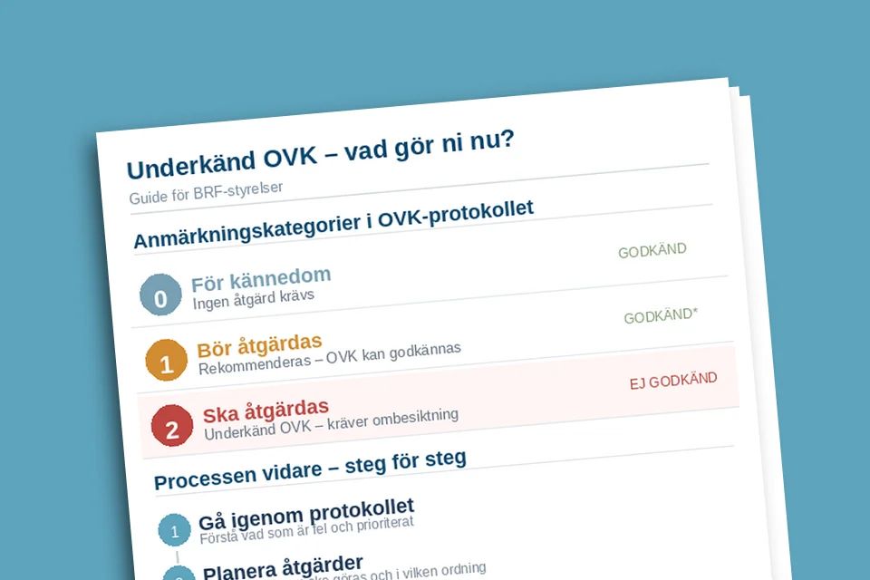Underkänd OVK – guide för BRF-styrelser