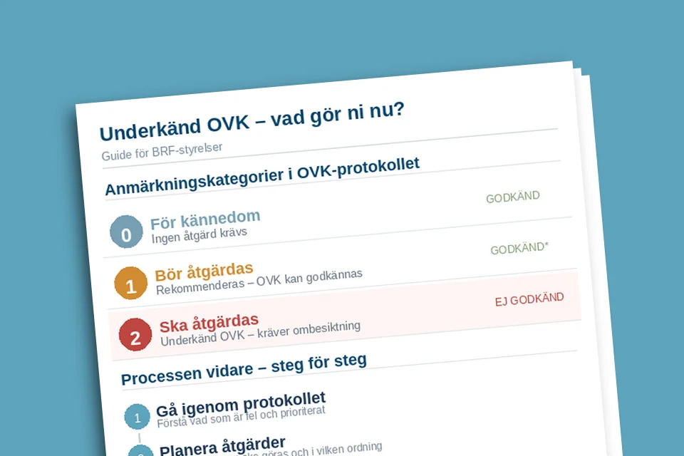 Underkänd OVK – guide för BRF-styrelser