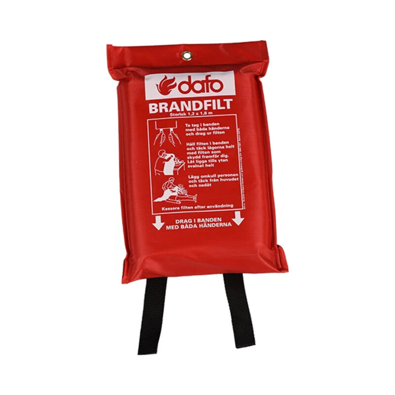 Brandfilt i nylonpåse 1,2 × 1,8 m