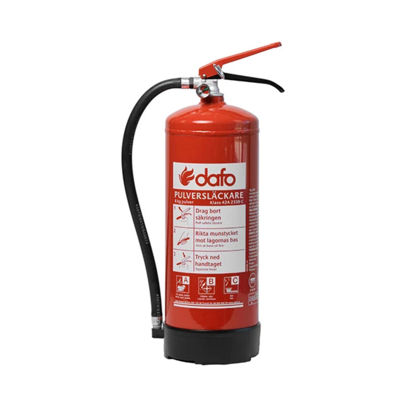 Brandsläckare pulver Dafo typ PDE 6