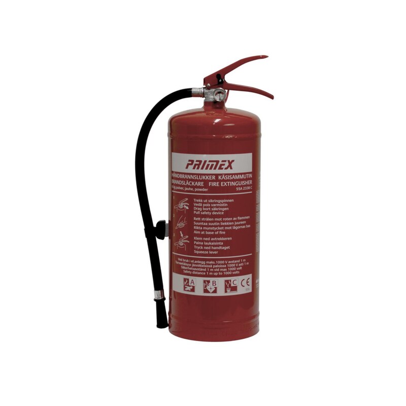 Brandsläckare Primex PK 6 KX högeffekt pulver