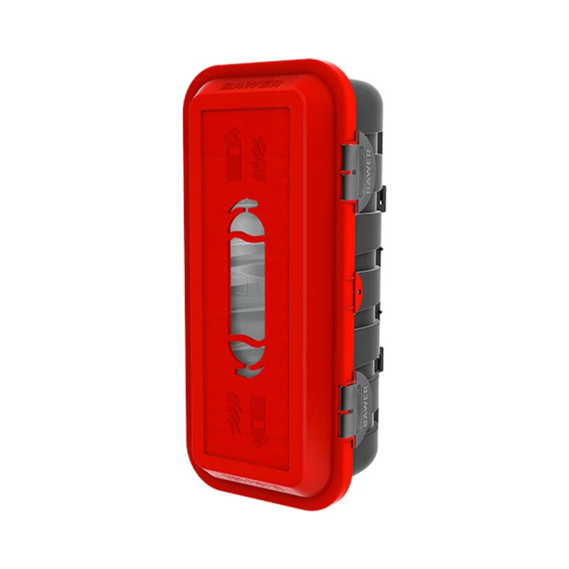 Plastskåp 4-6 kg typ Bawer svart med röd dörr